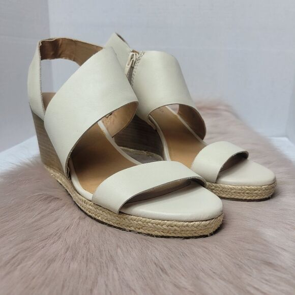 Lucky Brand Womens LK-Lowden Wedge Platform Sandals Sandshell Size 8.5 M US - Picture 1 of 9